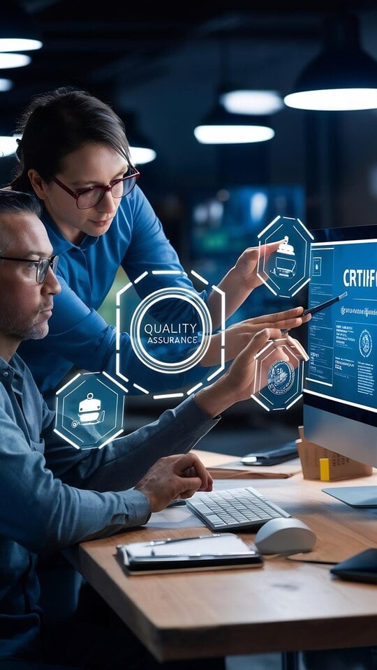 QA professionals working on quality assurance